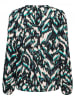 &Co Woman Bluse in Schwarz/ Creme/ Türkis