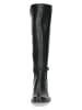 Caprice Leder-Stiefel in Schwarz