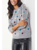 Milan Kiss Pullover in Grau/ Grau