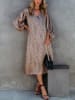 Milan Kiss Kleid in Beige/ Schwarz