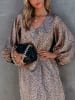 Milan Kiss Kleid in Beige/ Schwarz