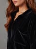 Milan Kiss Samthemd in Schwarz