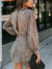 Milan Kiss Jurk zwart/bruin