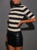 Milan Kiss Pullover in Schwarz/ Creme