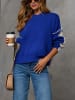 Milan Kiss Pullover  in Blau/ Creme