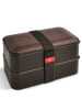 IRIS Isolier-Lunchbox in Braun/ Schwarz - (B)18,5 x (H)9,5 x (T)11 cm