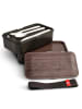 IRIS Isolier-Lunchbox in Braun/ Schwarz - (B)18,5 x (H)9,5 x (T)11 cm