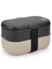 IRIS Barcelona Isoleerlunchbox beige/zwart - (B)18,6 x (H)11 x (D)11 cm