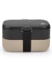 IRIS Isoleerlunchbox beige/zwart - (B)18,6 x (H)11 x (D)11 cm