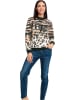 Heine Sweatshirt in Schwarz/ Beige