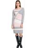 Heine Strickkleid in Grau/ Rosa