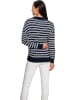 Heine Pullover in Dunkelblau/ Weiß