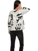 Heine Longsleeve in Weiß/ Schwarz/ Grau