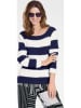 Heine Trui donkerblauw/wit