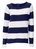 Heine Pullover in Dunkelblau/ Weiß
