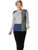 WITT WEIDEN Longsleeve in Grau/ Dunkelblau