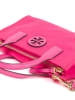 Tory Burch Leren handtas roze - (B)18 x (H)11 x (D)7 cm