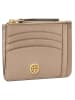 Tory Burch Leren portemonnee beige - (B)11,5 x (H)8,5 cm