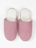admas Hausschuhe in Rosa/ Creme