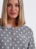 admas Pyjama in Grau/ Weiß/ Rosa