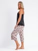 admas Pyjama in Schwarz/ Rosa