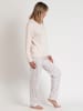 admas Pyjama in Rosa/ Weiß