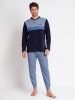 admas Pyjama in Hellblau/ Dunkelblau