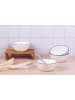 Björn 4-delige set: ontbijtborden "Pure" wit/zwart - Ø 16 cm