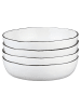 Björn 4-delige set: soepborden "Pure" wit/zwart - Ø 21,5 cm