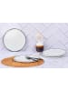 Björn 4-delige set: dessertborden "Pure" wit/zwart - Ø 21,5 cm