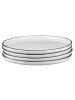 Björn 4-delige set: dessertborden "Pure" wit/zwart - Ø 21,5 cm