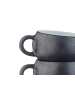 Björn 4-delige set: koffiekoppen "Gourmet" zwart/wit - 120 ml