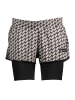 adidas 2in1-Laufshorts "MMK" in Beige/ Schwarz