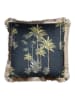 Mars & More Kissen "Palm Tree" in Dunkelblau/ Grün - (L)45 x (B)45 cm