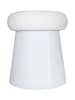 Mars & More Poef "Curly Teddy" crème - (H)45 x Ø 40 cm