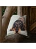 Mars & More Poduszka "Dachshund" w kolorze jasnobrązowo-białym - 50 x 50 cm