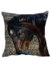 Mars & More Kussen "Horse" bruin/grijs - (L)45 x (B)45 cm