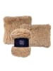 Mars & More Plaid "Teddy" lichtbruin - (L)180 x (B)130 cm