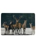 Mars & More Deurmat "Snowflock" lichtbruin/donkerblauw - (L)50 x (B)75 cm