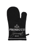 Mars & More 2-delige set: ovenwanten "Prosecco" zwart - (L)33 x (B)17 cm
