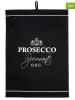 Mars & More 3er-Set: Geschirrtücher "Prosecco" in Schwarz - (L)70 x (B)50 cm