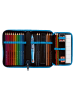 Scout 4-delige schooltasset "Genius Set Safety Light - Polar Blue" blauw