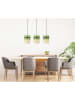Globo lighting Hängeleuchte "Gorley" in Schwarz/ Grün - (B)80 cm