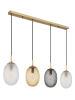Globo lighting Lampa wisząca "Devin" w kolorze złoto-szarym - 96 x 15 x 120 cm