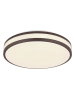 Globo lighting LED-Deckenleuchte "Betha" in Braun/ Weiß - (H)7 x Ø 34 cm
