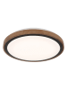 Globo lighting LED-Deckenleuchte "Bruno" in Hellbraun/ Weiß - (H)9,5 x Ø 36 cm