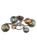 Globo lighting LED-Deckenleuchte "Riha" in Blau/ Grün/ Petrol - (H)25 x Ø 6,5 cm