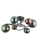 Globo lighting LED-Deckenleuchte "Riha" in Blau/ Grün/ Petrol - (H)25 x Ø 6,5 cm