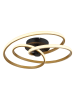 Globo lighting LED-Deckenleuchte "Glyxar" in Schwarz Gold - (H)16 x Ø 50 cm