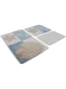Elizabed 3er-Set: Badvorleger in Hellblau/ Creme